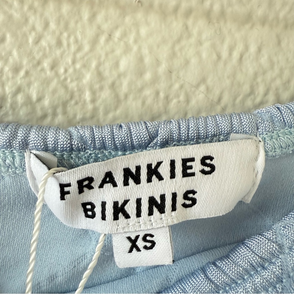 Frankie’s Bikinis Taylor Strapless Tube Dress Blue Puff Quilted Short X Small‎ - Picture 7 of 8
